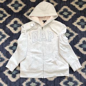 NWT GAP Off white/cream hooded sweatshirt